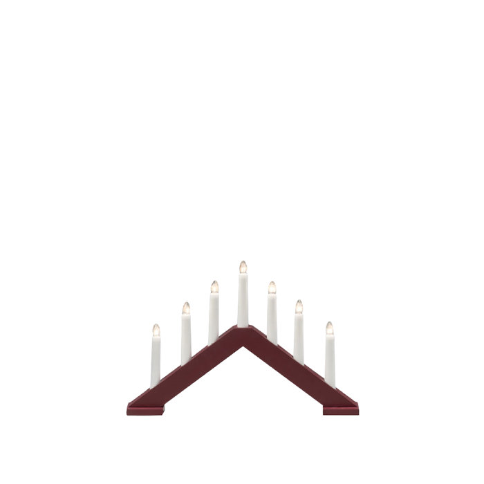 Adventsljusstake 7-armad Röd